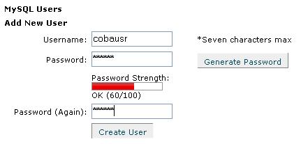 MySQL – User – Database – Cpanel