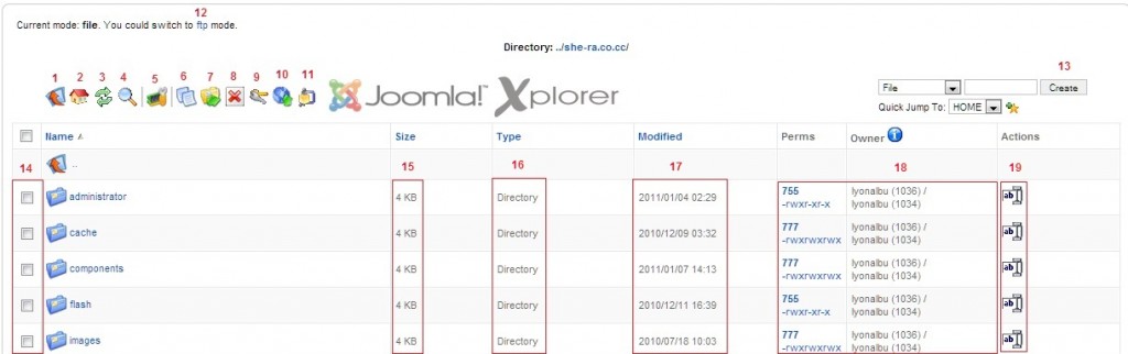 Manage Joomla dengan JoomlaXplorer