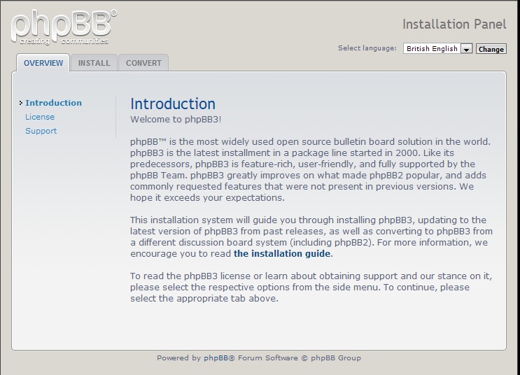 cara install phpBB secara manual