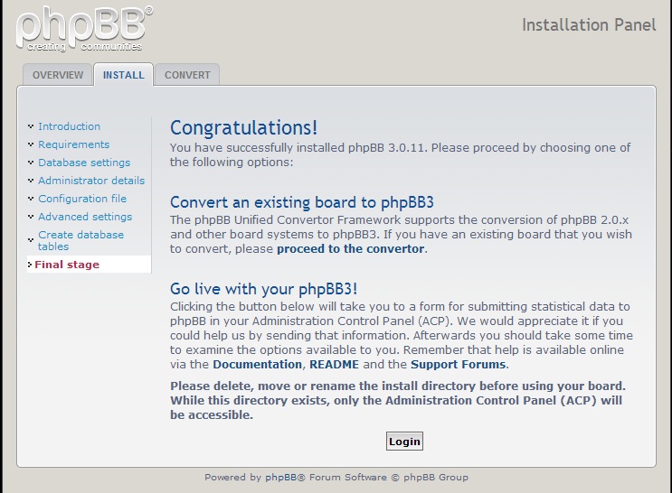 cara install phpBB secara manual