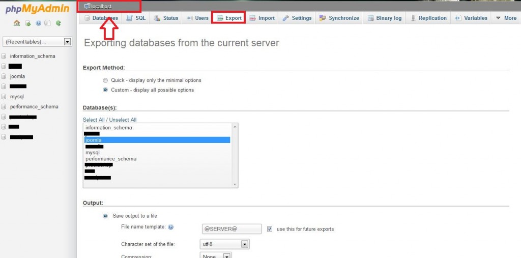 Capture1 - Problem Error " #1044" Saat Upload Database ke PHP My Admin