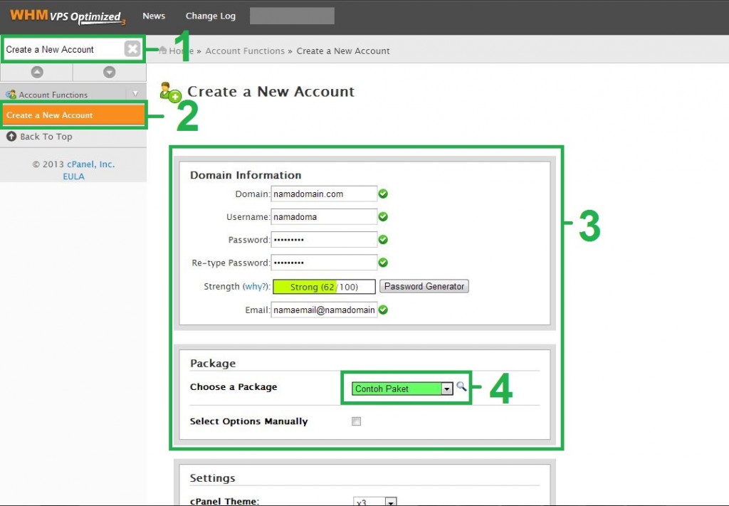 Cara membuat paket hosting dan membuat akun hosting di WHM Server Capture4 - Cara membuat paket hosting dan membuat akun hosting di WHM Server