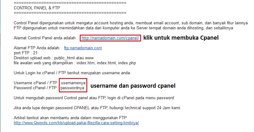 Tutorial Awal Menggunakan Hosting isiemailkonfirmasi - Tutorial Awal Menggunakan Hosting