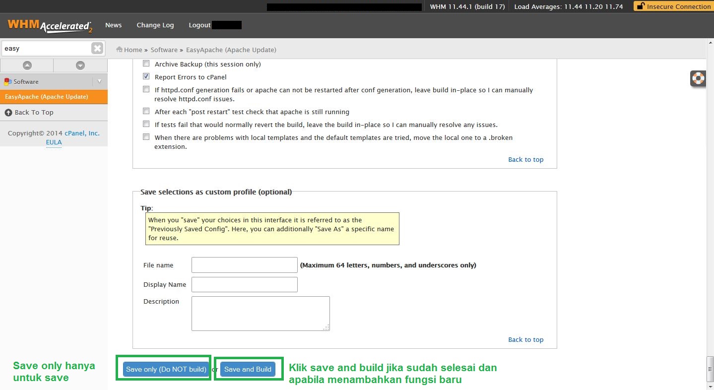 Tutorial Compile Apache PHP melalui EasyApache di cPanel WHM EasyApacheCompile7 - Tutorial Compile Apache PHP melalui EasyApache di cPanel WHM