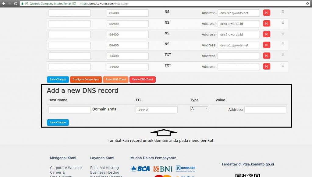 cara custom domain blogspot