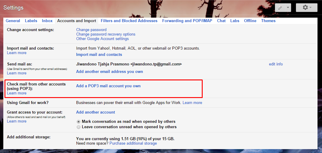 setting email hosting di gmail