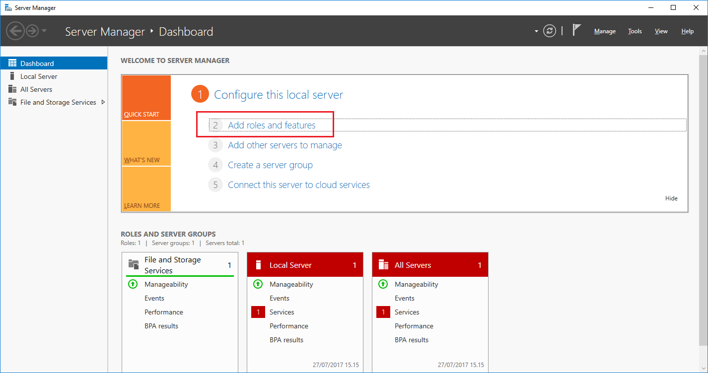 cara install IIS di Windows server 2022