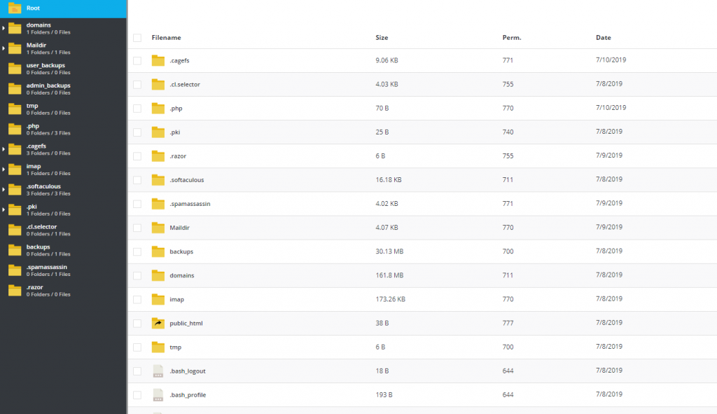 File Manager Direct Admin