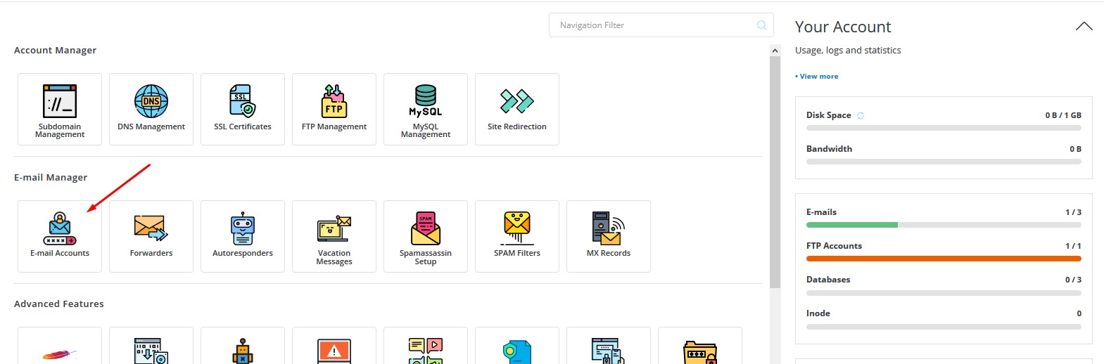 cara membuat email di directadmin