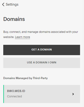 connect domain to squarespace