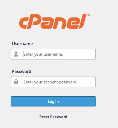 login cpanel