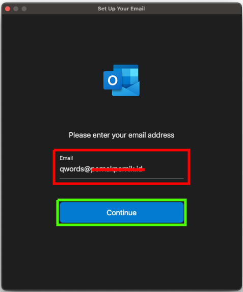 setting outlook di mac