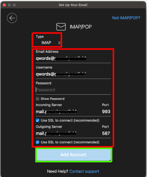 cara setting outlook di mac