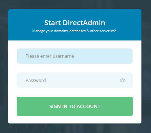 login direct admin
