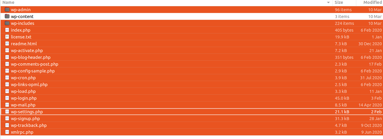 update wordpress manual