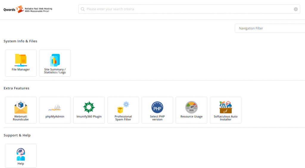 File manager DirectAdmin