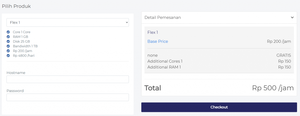 Pesan Flex 1 dengan Addon
