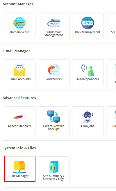 account manager directadmin
