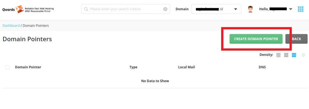 create domain pointers