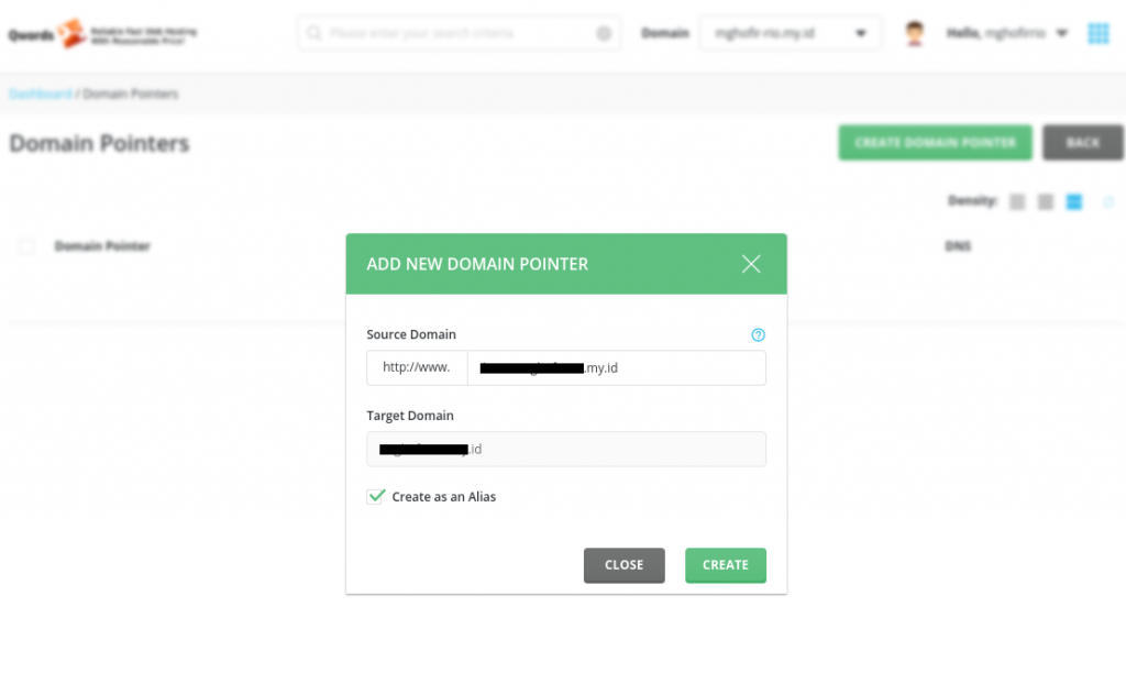 Add new domain pointers