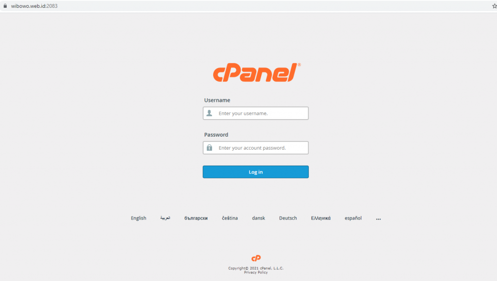 cpanel login