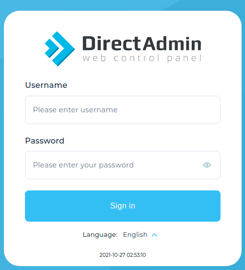 login directadmin