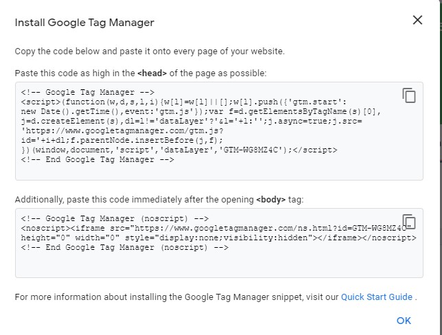 install google tag manager