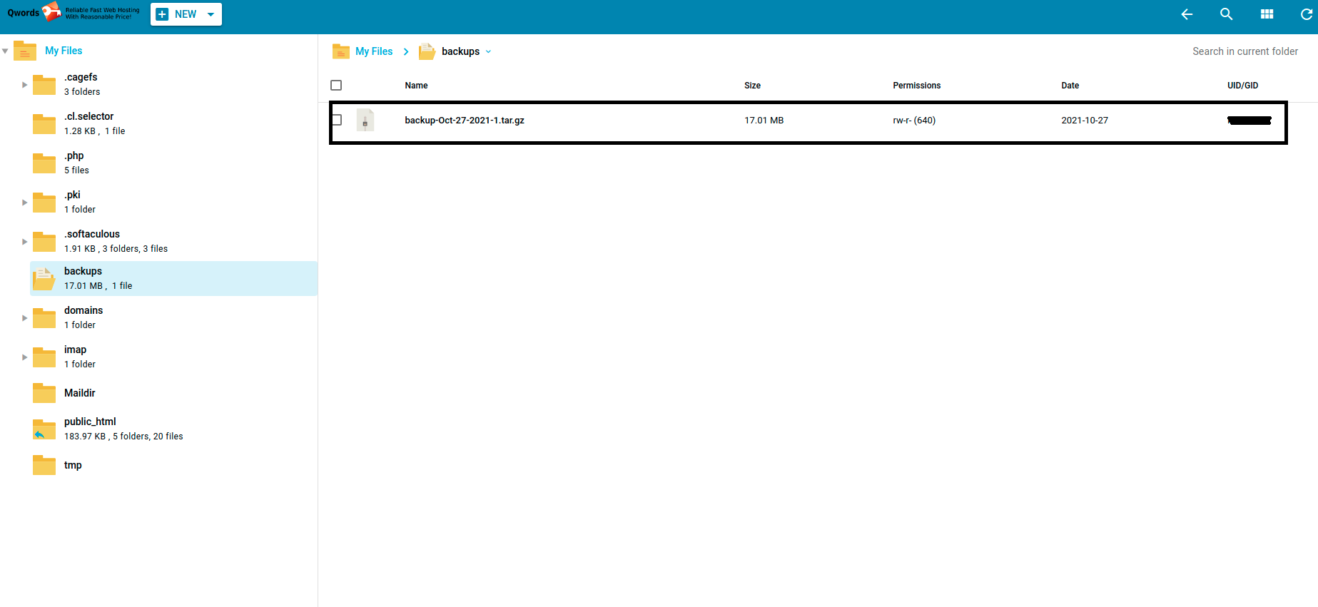 file manager directadmin