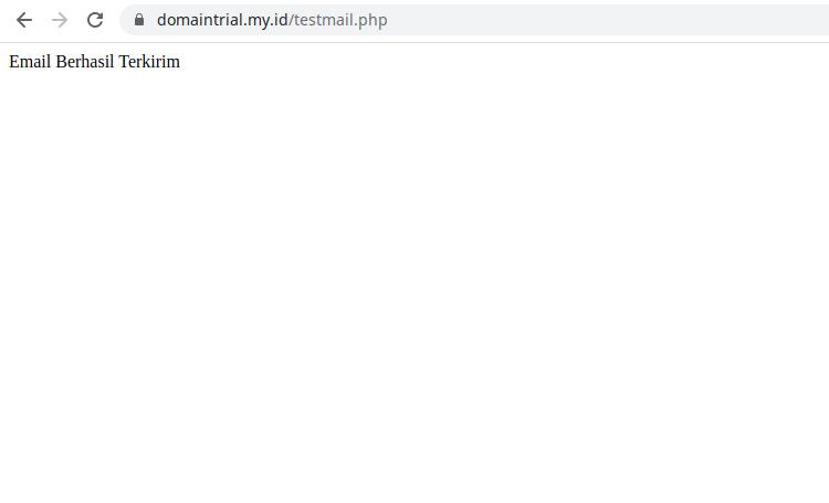 testmail berhasil