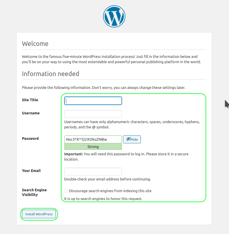 informasi website wordpress
