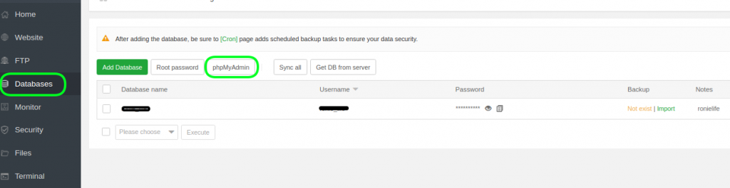membuat database wordpress