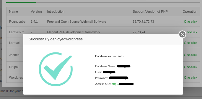 berhasil install wordpress