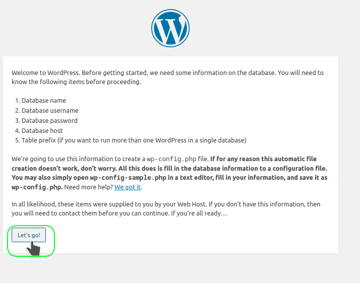 install wordpress