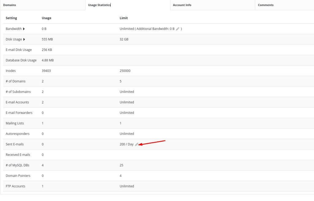 seting limit pengiriman
