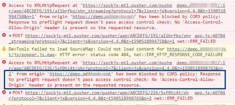 CORS Policy di block di browser