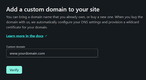 cara custom domain di netlify