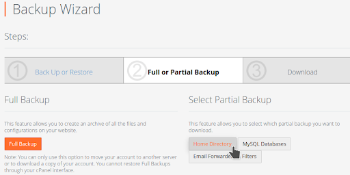 backup website di cpanel