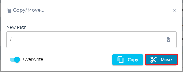 cara memindahkan file di directadmin