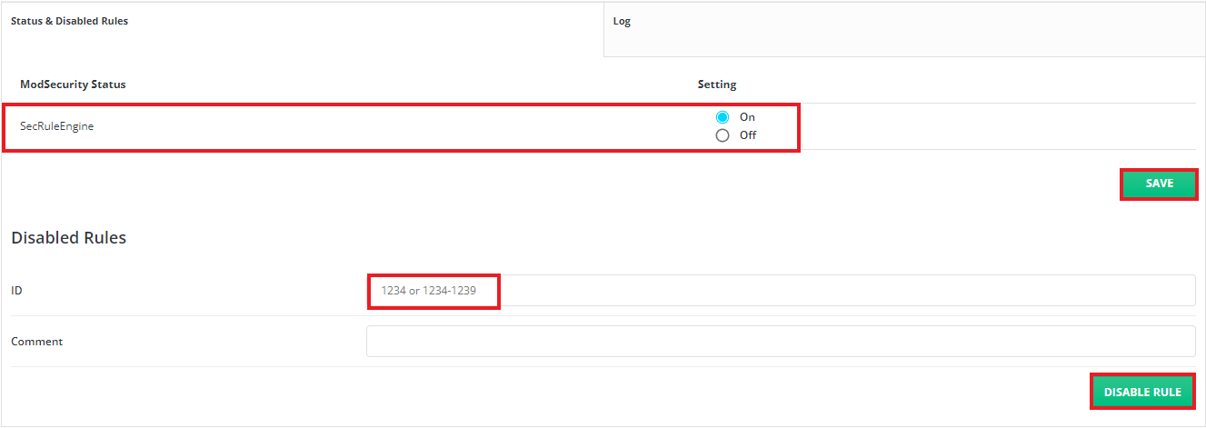 cara disable modsecurity