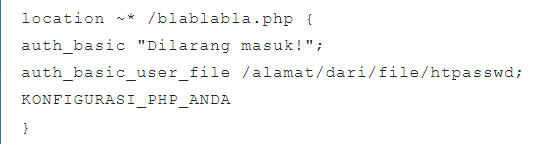 cara melindungi file dengan nginx