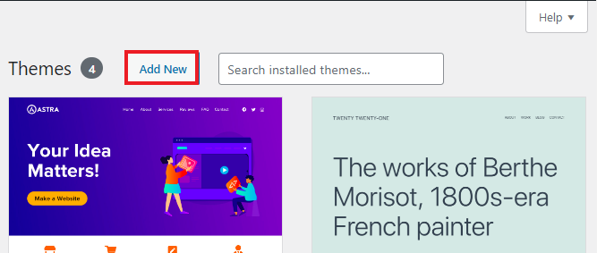 cara install tema di wordpress