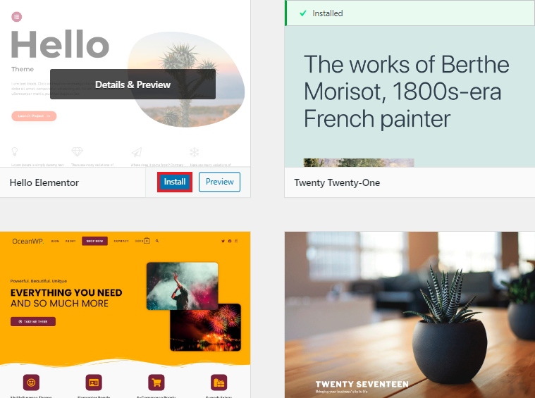 cara install tema di wordpress