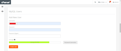 cara membuat user database