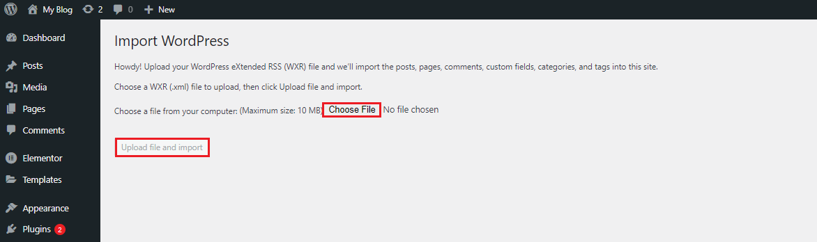cara import dan export wordpress