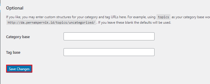 cara mengubah permalink di wordpress