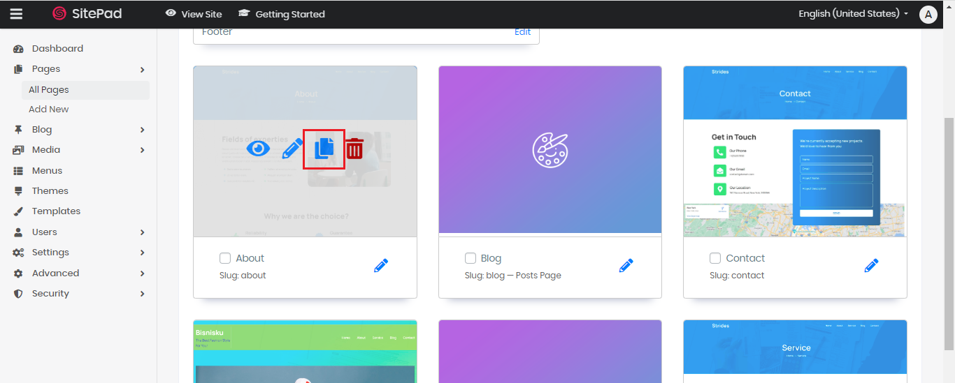 cara copy halaman website di sitepad